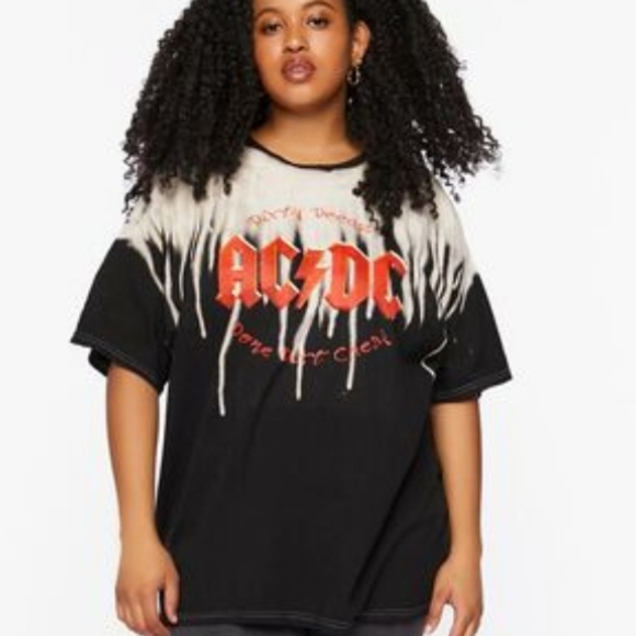 Forever 21 ACDC Paint Splatter Print Graphic Band T-shirt - Picture 7 of 10
